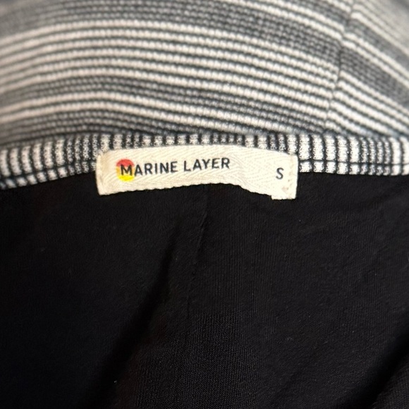 Marine Layer Lexi Rib Daytime Midi Dress in Black & White Stripe Size Sm… - Picture 16 of 16